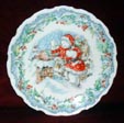Snowman Plate 5 - Santa's Visit